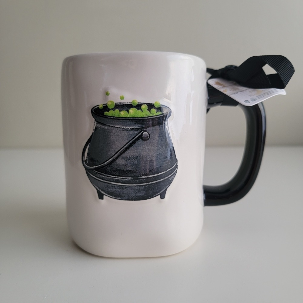 Rae Dunn Harry Potter Polyjuice Potion Mug NWT White Black Cauldron Graphic